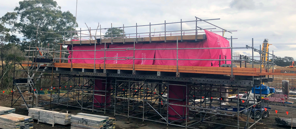 CONQOR TCB thermal curing blanket in use on new bridge headstocks