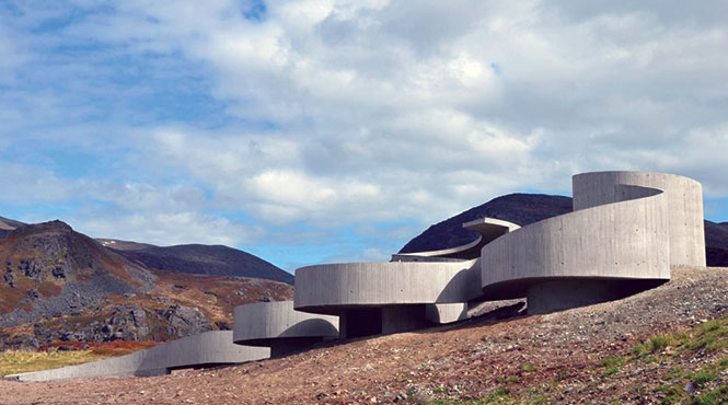 Selvika Tourist Route - an example of raw concrete architecture